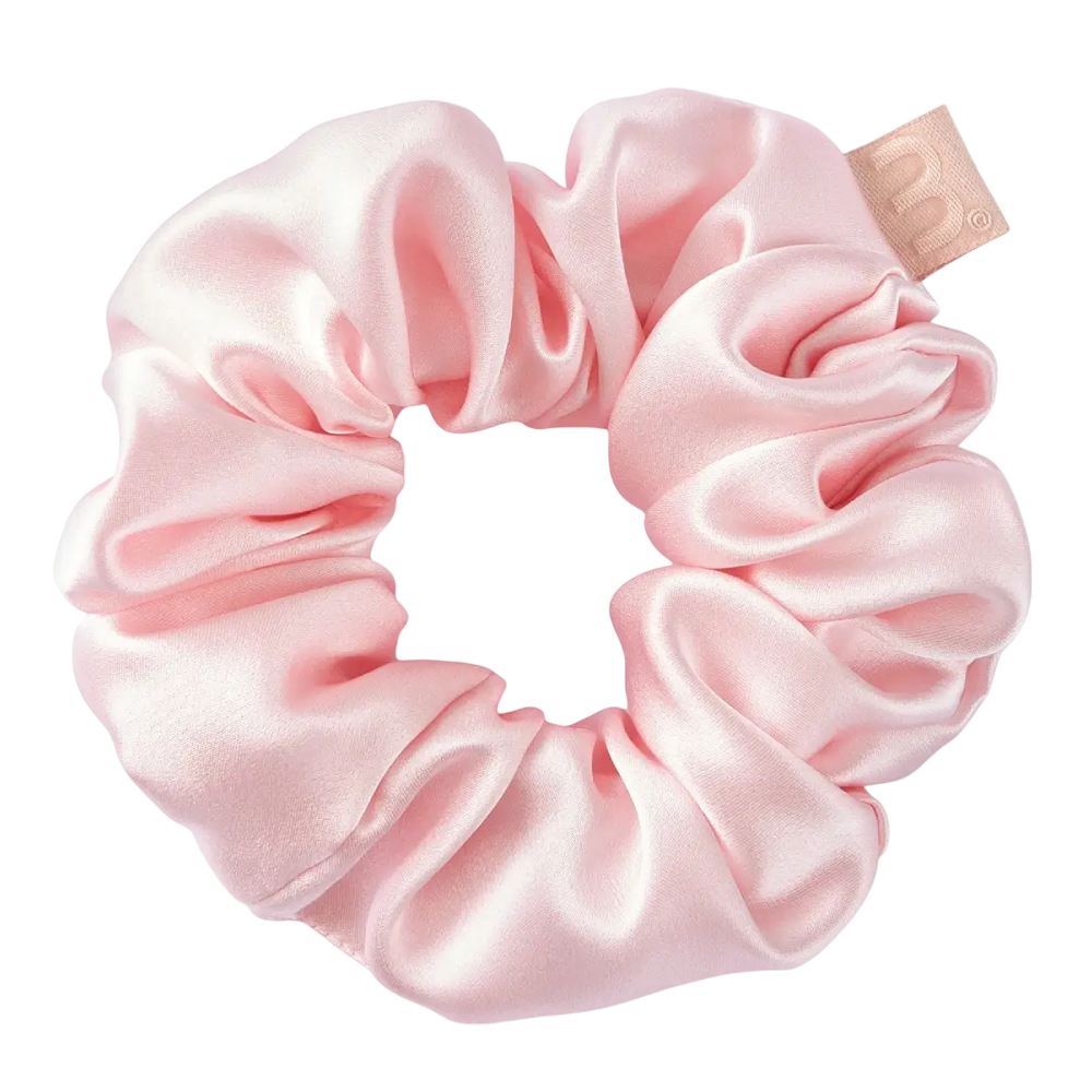 MON MOU Silk Large Scrunchie Pink - Об'ємна резинка для волосся з натурального шовку MON MOU Silk Large Scrunchie Pink - Об'ємна резинка для волосся з натурального шовку